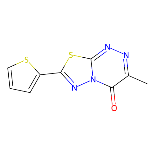 3-Methyl-7-thiophen-2-yl-[1,3,4]thiadiazolo[2,3-c][1,2,4]triazin-4-one structure