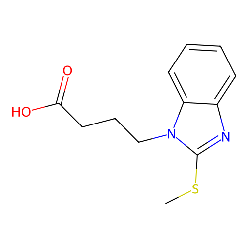 4-[2-(methylsulfanyl)-1H-benzimidazol-1-yl]butanoic acid structure