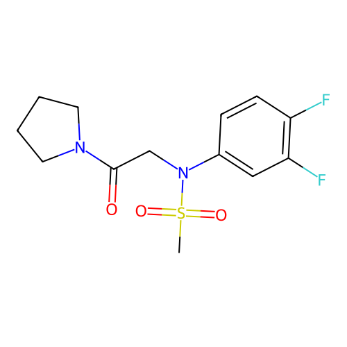 N-(3,4-difluorophenyl)-N-[2-oxo-2-(pyrrolidin-1-yl)ethyl]methanesulfonamide structure
