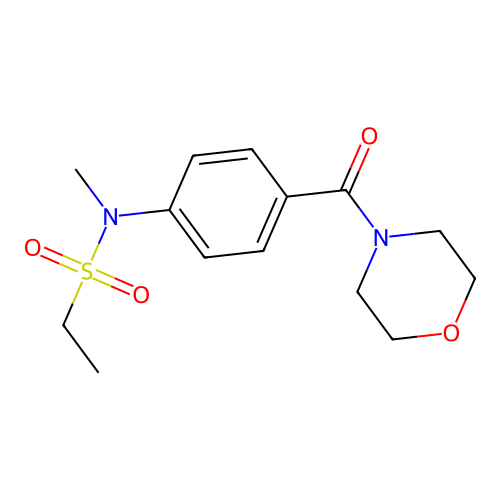 N-methyl-N-[4-(morpholine-4-carbonyl)phenyl]ethanesulfonamide structure