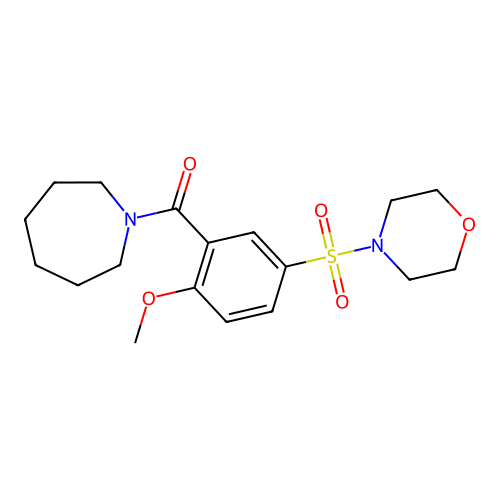 Azepan-1-yl-(2-methoxy-5-morpholin-4-ylsulfonylphenyl)methanone structure