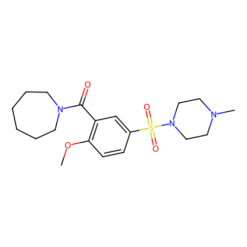Azepan-1-yl-[2-methoxy-5-(4-methylpiperazin-1-yl)sulfonylphenyl]methanone structure