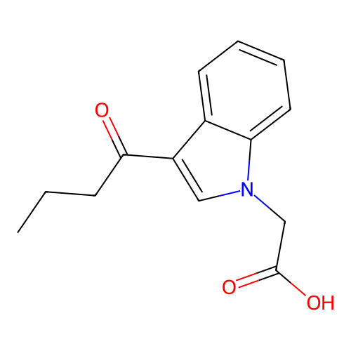 (3-Butyryl-1H-indol-1-yl)acetic acid structure