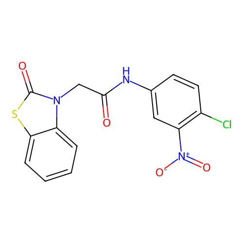 N-(4-chloro-3-nitrophenyl)-2-(2-oxobenzo[d]thiazol-3(2H)-yl)acetamide structure