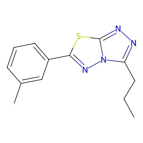 6-(3-Methylphenyl)-3-propyl[1,2,4]triazolo[3,4-b][1,3,4]thiadiazole structure