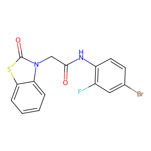 N-(4-bromo-2-fluorophenyl)-2-(2-oxobenzo[d]thiazol-3(2H)-yl)acetamide structure