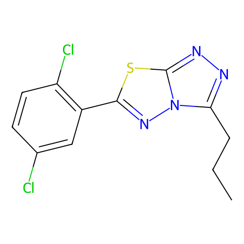 6-(2,5-Dichlorophenyl)-3-propyl[1,2,4]triazolo[3,4-b][1,3,4]thiadiazole structure