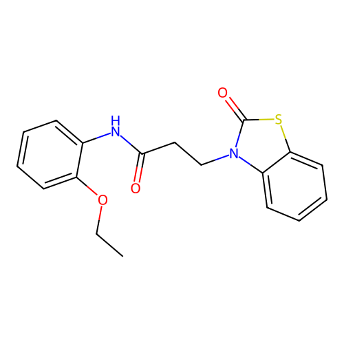 N-(2-ethoxyphenyl)-3-(2-oxobenzo[d]thiazol-3(2H)-yl)propanamide structure
