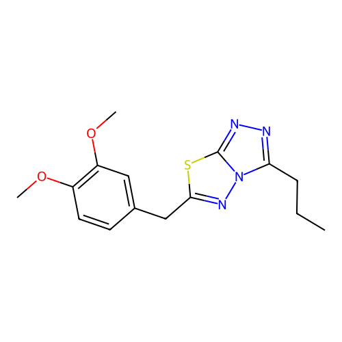 6-(3,4-Dimethoxybenzyl)-3-propyl[1,2,4]triazolo[3,4-b][1,3,4]thiadiazole structure