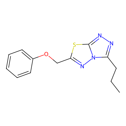 6-(Phenoxymethyl)-3-propyl-[1,2,4]triazolo[3,4-b][1,3,4]thiadiazole structure