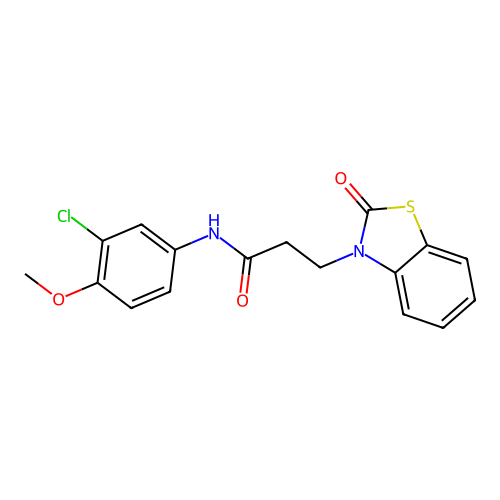 N-(3-chloro-4-methoxyphenyl)-3-(2-oxobenzo[d]thiazol-3(2H)-yl)propanamide structure