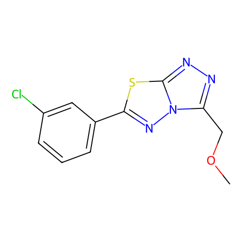 6-(3-Chlorophenyl)-3-(methoxymethyl)[1,2,4]triazolo[3,4-b][1,3,4]thiadiazole structure