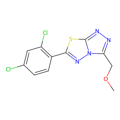 6-(2,4-Dichlorophenyl)-3-(methoxymethyl)[1,2,4]triazolo[3,4-b][1,3,4]thiadiazole structure