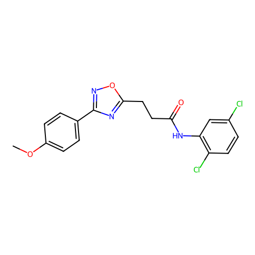 N-(2,5-dichlorophenyl)-3-[3-(4-methoxyphenyl)-1,2,4-oxadiazol-5-yl]propanamide structure