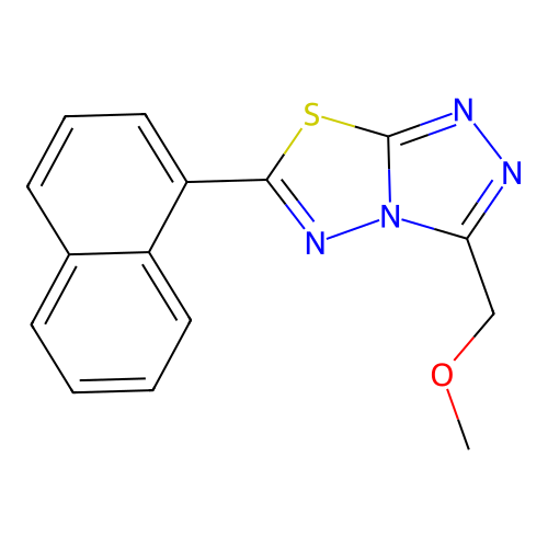 3-(Methoxymethyl)-6-(naphthalen-1-yl)[1,2,4]triazolo[3,4-b][1,3,4]thiadiazole structure