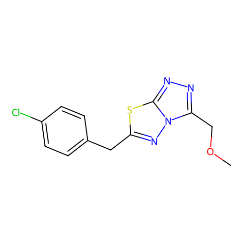 6-(4-Chlorobenzyl)-3-(methoxymethyl)[1,2,4]triazolo[3,4-b][1,3,4]thiadiazole structure