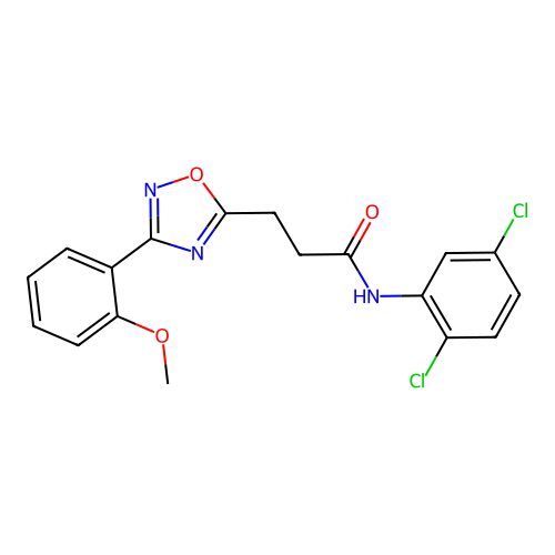 N-(2,5-dichlorophenyl)-3-[3-(2-methoxyphenyl)-1,2,4-oxadiazol-5-yl]propanamide structure