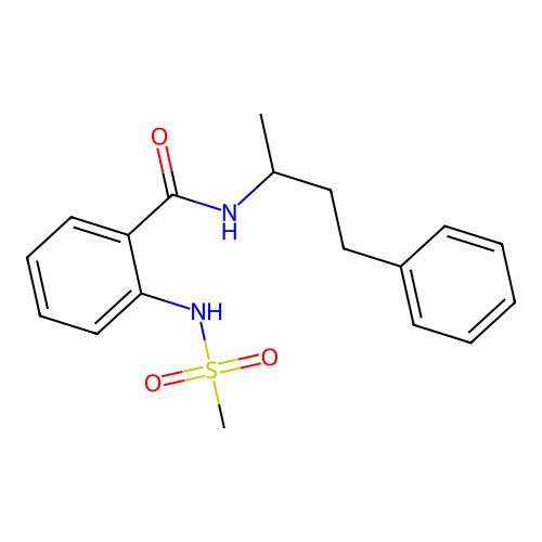 2-[(methylsulfonyl)amino]-N-(4-phenylbutan-2-yl)benzamide structure