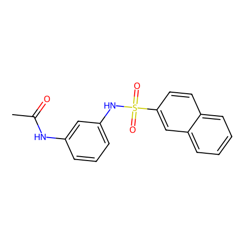 N-{3-[(naphthalen-2-ylsulfonyl)amino]phenyl}acetamide structure