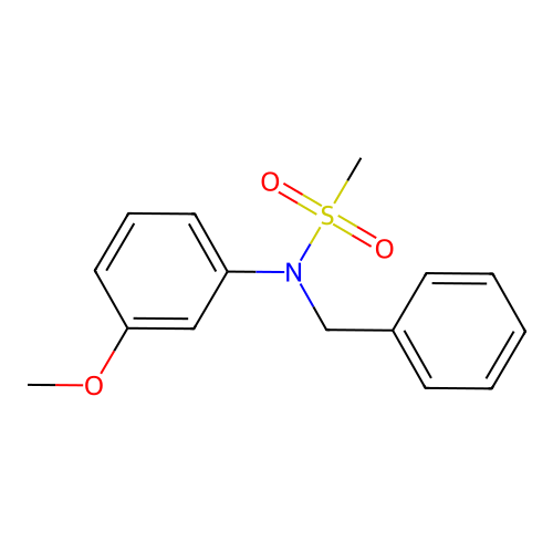 N-benzyl-N-(3-methoxyphenyl)methanesulfonamide structure