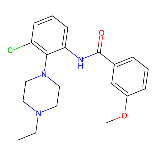 N-[3-chloro-2-(4-ethylpiperazin-1-yl)phenyl]-3-methoxybenzamide structure