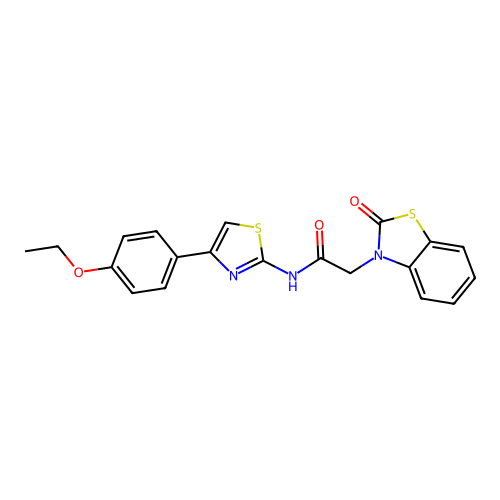 N-(4-(4-ethoxyphenyl)thiazol-2-yl)-2-(2-oxobenzo[d]thiazol-3(2H)-yl)acetamide structure