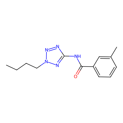 N-(2-butyl-2H-tetrazol-5-yl)-3-methylbenzamide structure