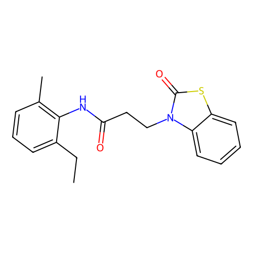 N-(2-ethyl-6-methylphenyl)-3-(2-oxobenzo[d]thiazol-3(2H)-yl)propanamide structure