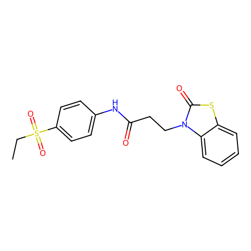 N-(4-(ethylsulfonyl)phenyl)-3-(2-oxobenzo[d]thiazol-3(2H)-yl)propanamide structure