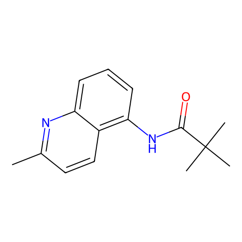 2,2-dimethyl-N-(2-methylquinolin-5-yl)propanamide structure
