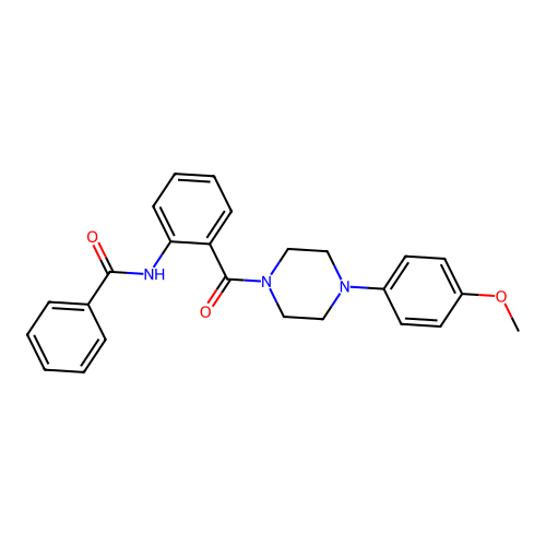 N-[2-[4-(4-methoxyphenyl)piperazine-1-carbonyl]phenyl]benzamide structure