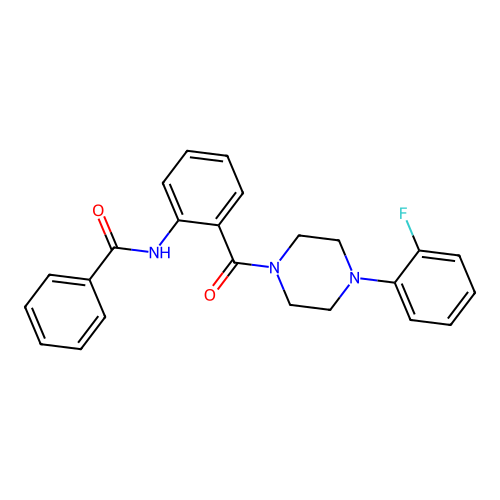 N-[2-[4-(2-fluorophenyl)piperazine-1-carbonyl]phenyl]benzamide structure