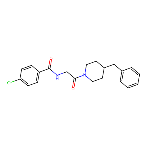 N-[2-(4-benzylpiperidin-1-yl)-2-oxoethyl]-4-chlorobenzamide structure
