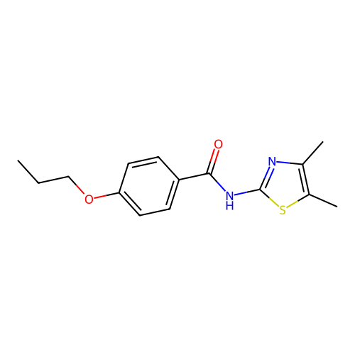 N-(4,5-dimethyl-1,3-thiazol-2-yl)-4-propoxybenzamide structure