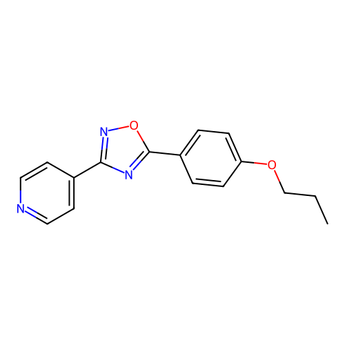 5-(4-Propoxyphenyl)-3-pyridin-4-yl-1,2,4-oxadiazole structure