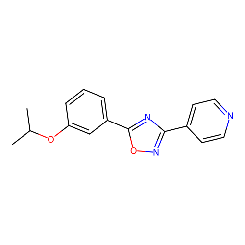 5-(3-Propan-2-yloxyphenyl)-3-pyridin-4-yl-1,2,4-oxadiazole structure