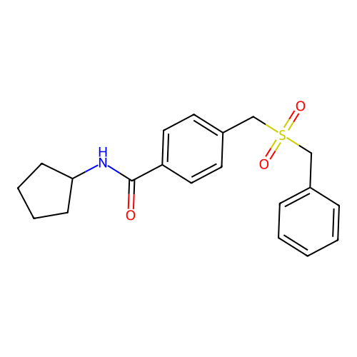 4-(benzylsulfonylmethyl)-N-cyclopentylbenzamide structure