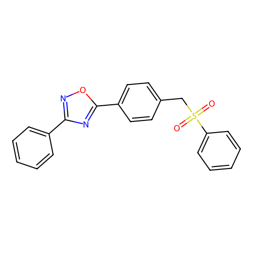3-Phenyl-5-{4-[(phenylsulfonyl)methyl]phenyl}-1,2,4-oxadiazole structure