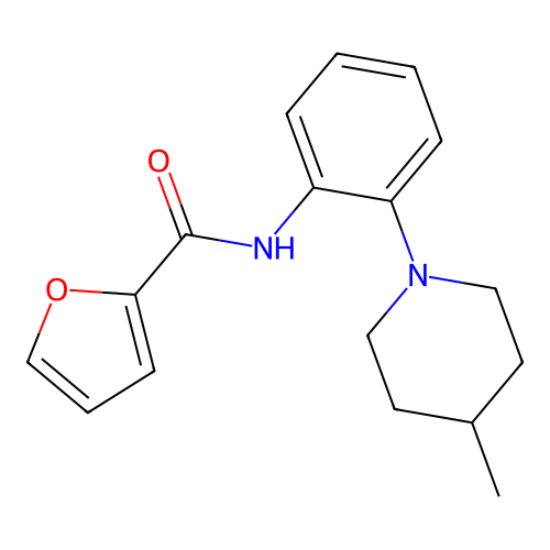 N-[2-(4-methylpiperidin-1-yl)phenyl]furan-2-carboxamide structure
