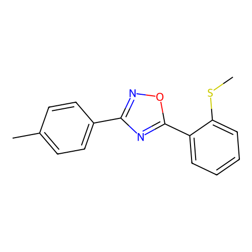 3-(4-Methylphenyl)-5-(2-methylsulfanylphenyl)-1,2,4-oxadiazole structure