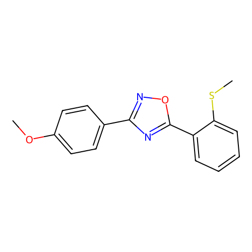 3-(4-Methoxyphenyl)-5-(2-methylsulfanylphenyl)-1,2,4-oxadiazole structure