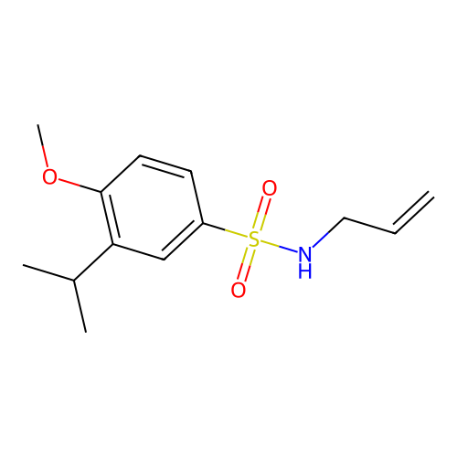 4-methoxy-3-propan-2-yl-N-prop-2-enylbenzenesulfonamide structure