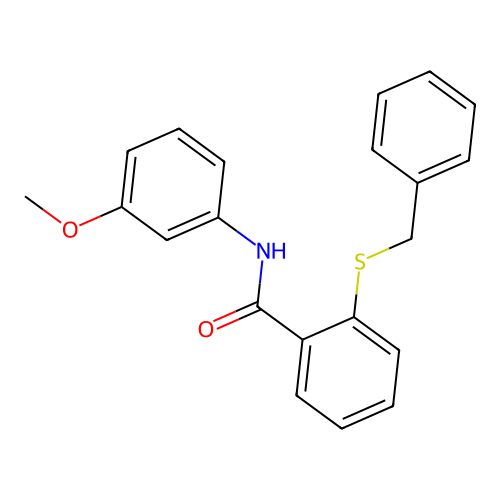 2-(benzylsulfanyl)-N-(3-methoxyphenyl)benzamide structure