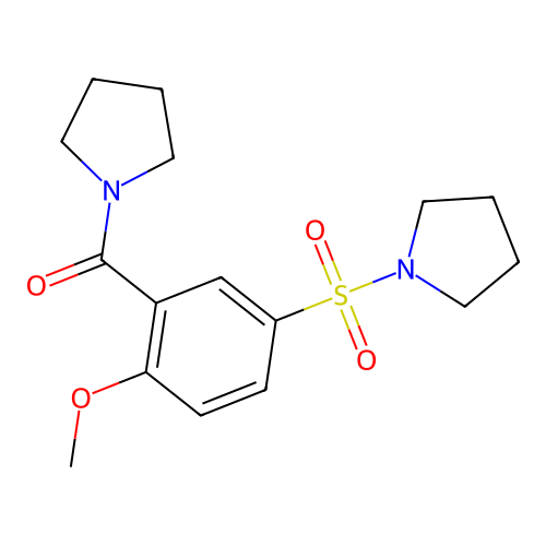 (2-Methoxy-5-pyrrolidin-1-ylsulfonylphenyl)-pyrrolidin-1-ylmethanone structure