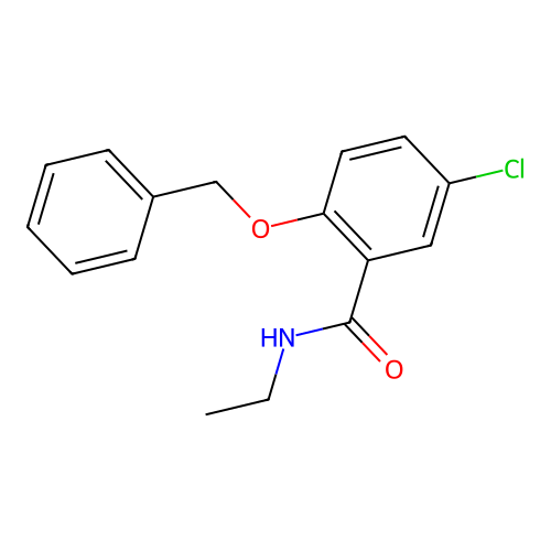 5-chloro-N-ethyl-2-phenylmethoxybenzamide structure