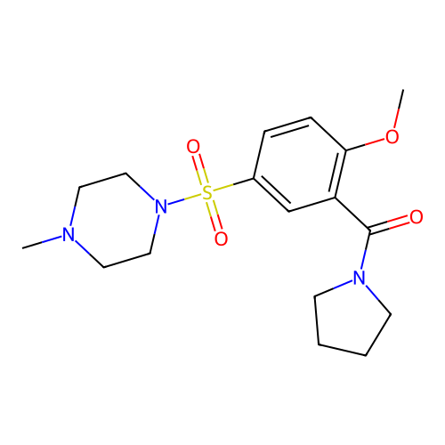 [2-Methoxy-5-(4-methylpiperazin-1-yl)sulfonylphenyl]-pyrrolidin-1-ylmethanone structure