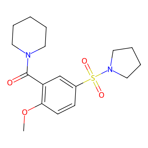 (2-Methoxy-5-pyrrolidin-1-ylsulfonylphenyl)-piperidin-1-ylmethanone structure
