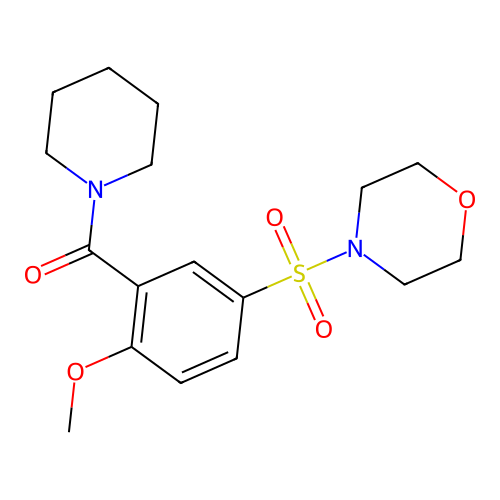 (2-Methoxy-5-morpholin-4-ylsulfonylphenyl)-piperidin-1-ylmethanone structure