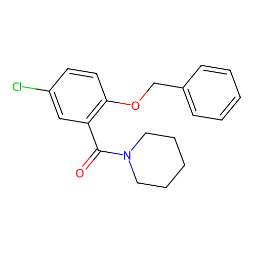 (5-Chloro-2-phenylmethoxyphenyl)-piperidin-1-ylmethanone structure