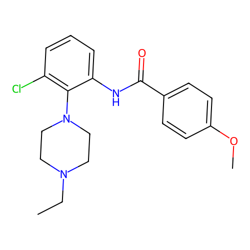 N-[3-chloro-2-(4-ethylpiperazin-1-yl)phenyl]-4-methoxybenzamide structure